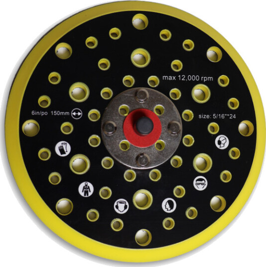 Cool Abrasives Bakskive Med 52 Hull 150mm 5/16" Montering