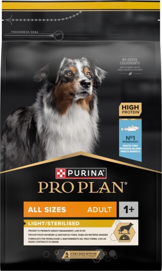 Purina Pro Plan Adult All Sizes Light Sterilised Tørrfôr Fisk 3kg