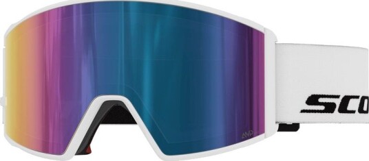 Scott Goggle React White/Amp Teal Chrome S2