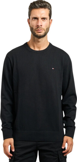 Tommy Hilfiger Pima Org Ctn Cashmere Crew Neck - Black - L