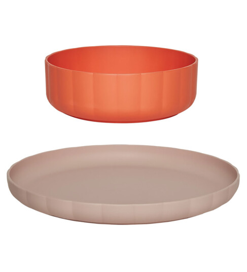 Oyoy Pullo tallerken & skål 2 deler Rose-apricot Oyoy Pullo tallerken & skål 2 deler Rose-apricot