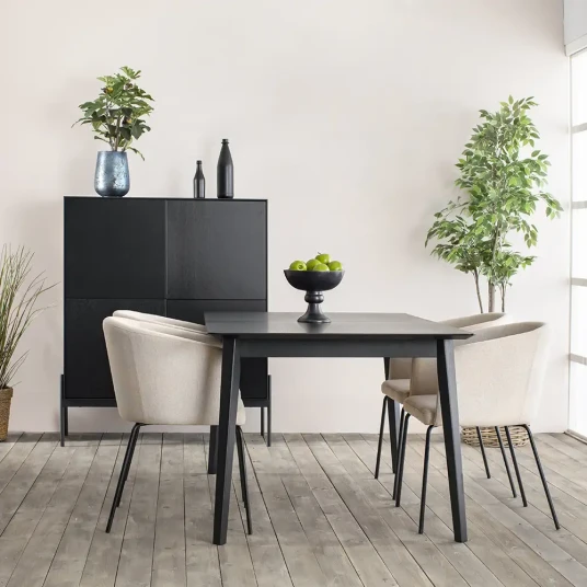 Torkelson Sync spisebord 95x160 240 cm svart
