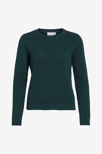 Vila - Genser viDalo O-neck L/S Knit Top - Blå