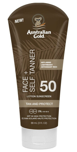 Australian Gold SPF 50 Face + selftanner 88 ml