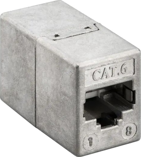 Pro LAN RJ45 Cat. 6 Skjøtekontakt Hunkjønn Sølv