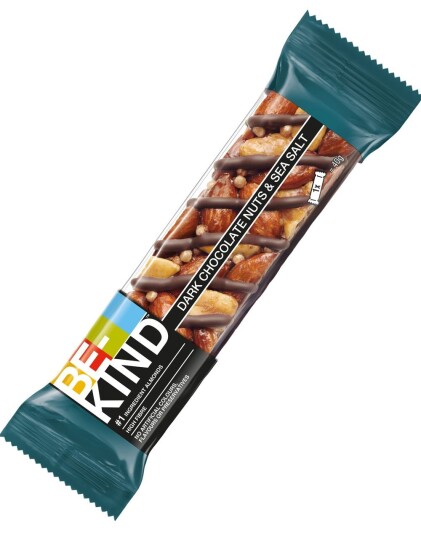 Be Kind Bar Dark Chocolate Caramel Almond & Sea Sallt 40 gram