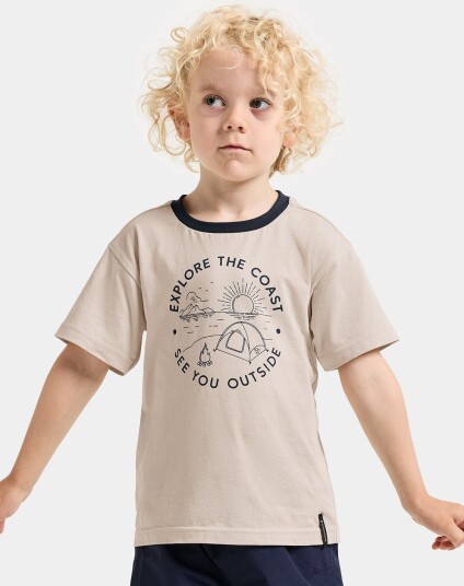Didriksons Mynta T skjorte Sand Beige 130