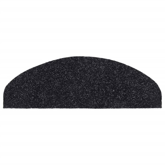 vidaXL Selvklebende trappematter nålestempel 15 stk 65x21x4 cm svart