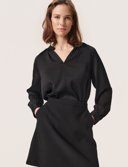 Soaked in Luxury Slioana Blouse Ls - Black - XS Soaked in Luxury Slioana Blouse Ls - Black - XS