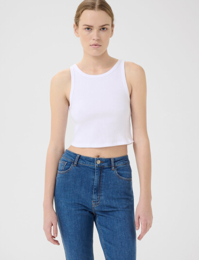 Gestuz Drewgz Cropped Top - White - XL Gestuz Drewgz Cropped Top - White - XL