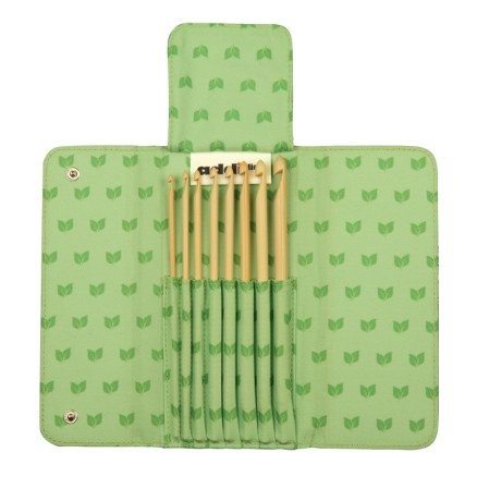 Addi Addi Click Bamboo utskiftbare heklenålsett for tunisisk hekling 3,5-8 mm 8 størrelser Addi Addi Click Bamboo utskiftbare heklenålsett for tunisisk hekling 3,5-8 mm 8 størrelser