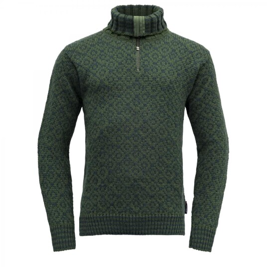 Devold Svalbard Sweater Zip Neck Herre, 421a Forest/Woods, S Devold Svalbard Sweater Zip Neck Herre, 421a Forest/Woods, S