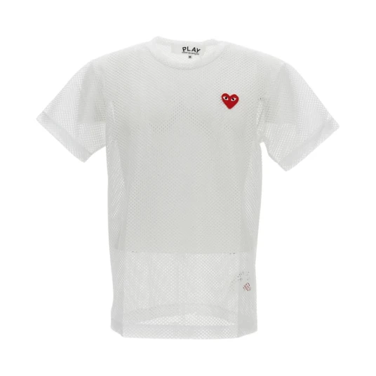 Comme des Garçons Play, Herre, Topper, Hvit, XL, Comme des Garçons Play, Herre, Topper, Hvit, XL,