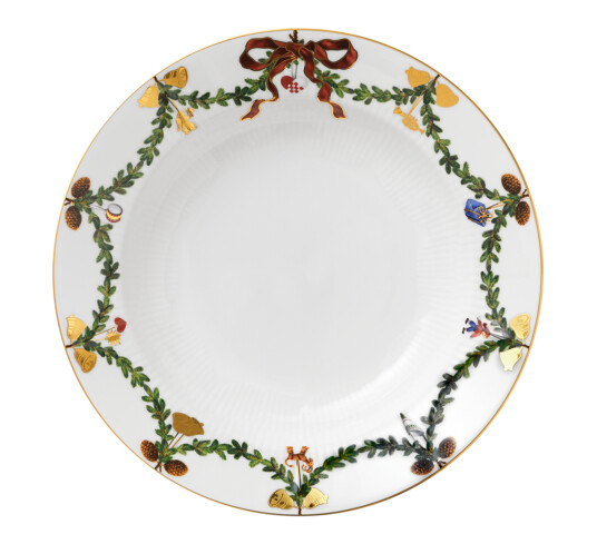 Royal Copenhagen Star Fluted Christmas dyp tallerken Ø 24 cm