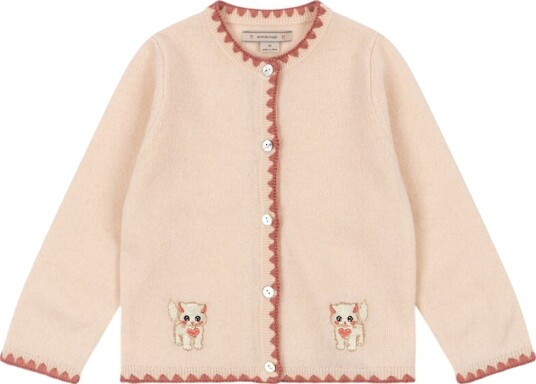 Konges Sløjd Cardigan Strikk Ull Collette Rosey Konges Sløjd 4 år (104) Cardigan Beige Rosa
