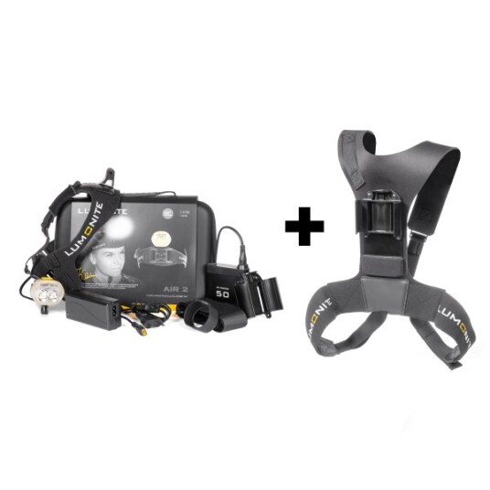 Hodelykt LUMONITE Air v.2 2489 lm / Oppladbar Grunnpakke + batterisele