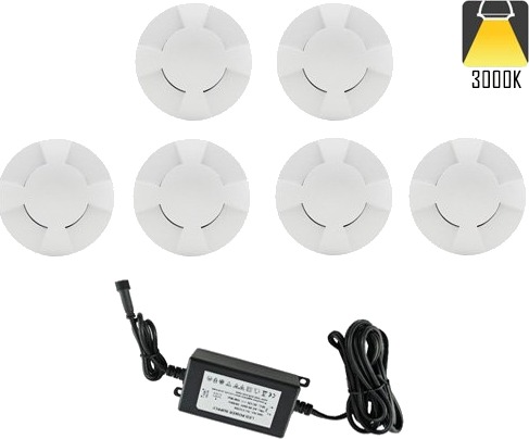 Nordic Terrassebelysning A2 6 X 1,5W Varmhvit IP67 Hvit Dimbar