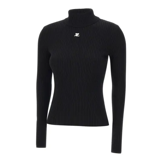 Courrèges Dame Strikkevarer Svart XS Courrèges Dame Strikkevarer Svart XS