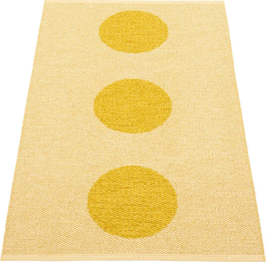 Pappelina Vera Pop teppe Mustard/Pale Yellow 70 x 120cm