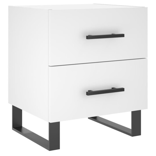 vidaXL Nattbord 2 stk hvit 40x35x47,5 cm konstruert tre