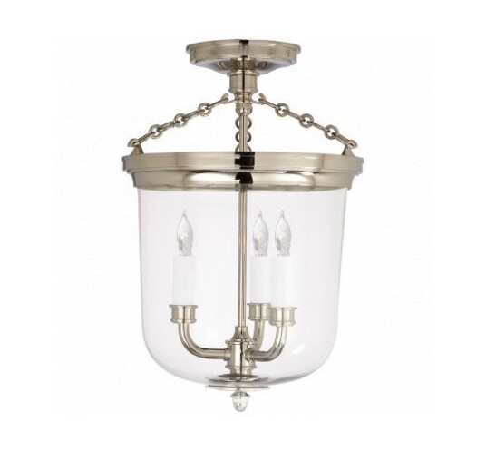 Merchant Semi-Flush Polished Nickel