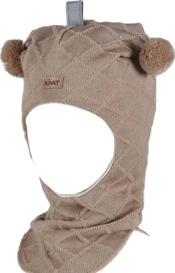 Kivat Cable balaclava til barn og baby Lys Beige (0 1 år) 0 1 år