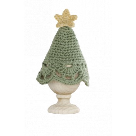 Drops Garnstudio Get Cracking! by DROPS Design Juletre eggvarmer Hekleoppskrift 19x9 cm
