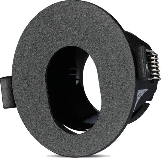 GU10 innbyggingsspot Sort rund aluminium hull: Ø7,5 cm mål: Ø8,3 cm IP20