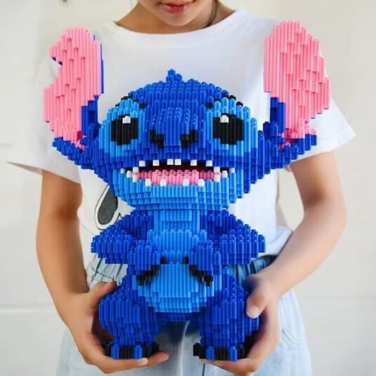 Byggesett Stitch & Angel Figur | Fint leketøy for samlere og Disney-elskere | Kreativt puslespill