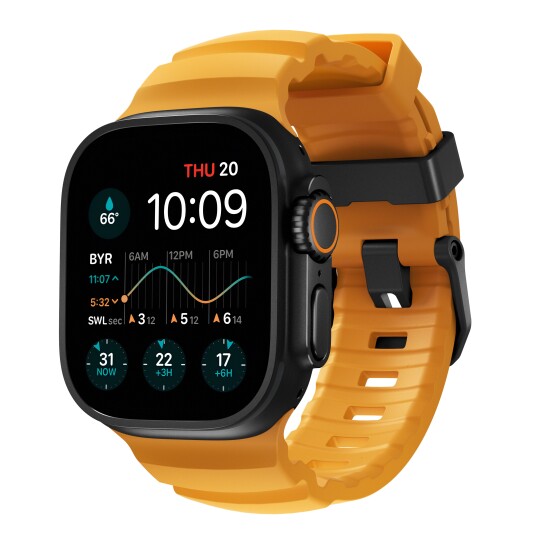 Nomad Rocky Point Silikonerem til Apple Watch 49/45/44/42mm   Black Sol