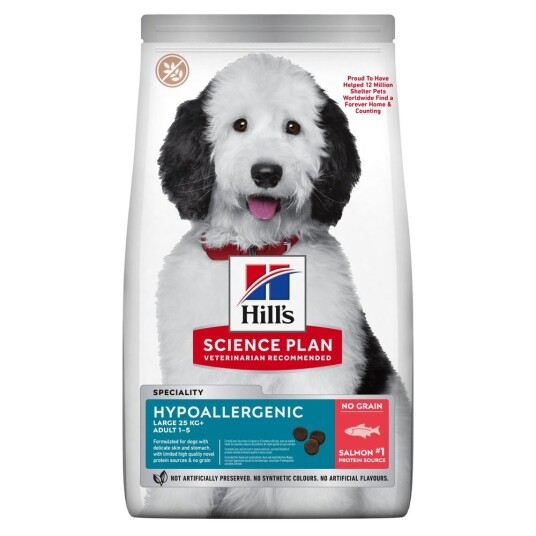 Hill's Science Plan Allergivennlig Tørrfôr til Store Hunder med Laks 14 kg