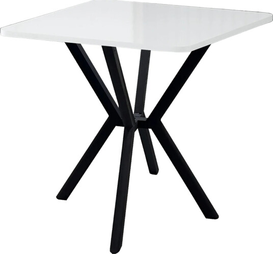 Krylor spisebord 70 cm kvadratisk - Hvit