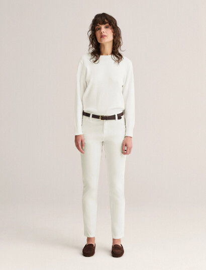 Newhouse Roe Sweater White XS