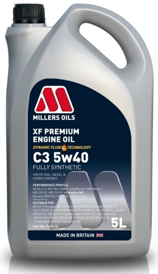 Motorolje MILLERS XF PREMIUM C3 5W40 5L Motorolje MILLERS XF PREMIUM C3 5W40 5L