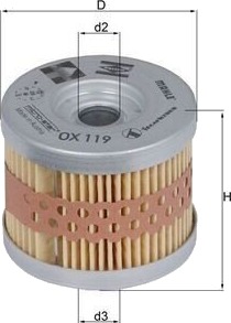 Oljefilter MAHLE ORIGINAL OX 119 Oljefilter MAHLE ORIGINAL OX 119