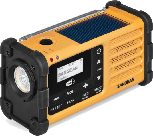 Sangean MMR-88 DAB+ Nødradio med Håndsveiv og Solenergi - Gul Sangean MMR-88 DAB+ Nødradio med Håndsveiv og Solenergi - Gul