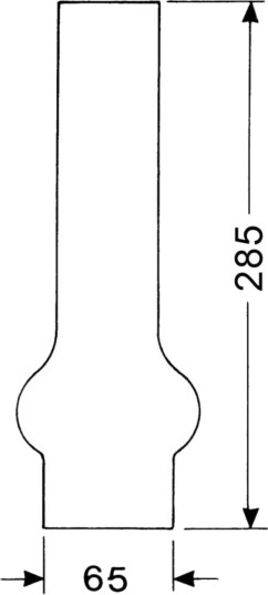 Lampeglass til parafinlampe 66055 65mm x 285mm Lampeglass til parafinlampe 66055 65mm x 285mm