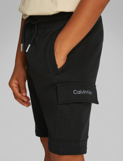Calvin Klein Peached Terry Cargo Short Black 116
