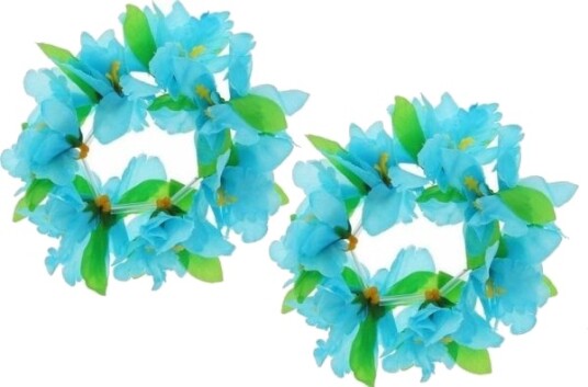 Godan Party Deco Hawaiianske Armbånd Blå/Grønn 2 Stk