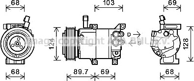 AC kompressor PRASCO KAK159 AC kompressor PRASCO KAK159