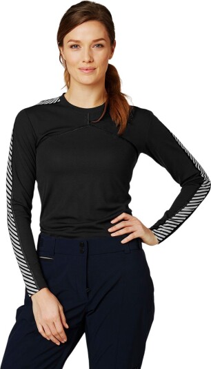 Helly Hansen Dame HH Lifa Crew Performance Basislag Svart L SvartL