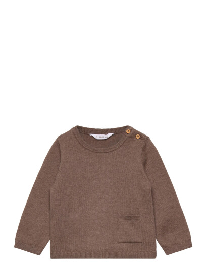 Mango Knit Pocket Sweater Brown 1 3M
