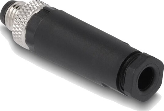 Delock - Strømkontakt - 8 Pin M8 (Hann) - 60 V - 3 A - Svart