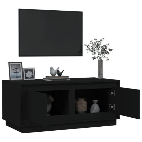 vidaXL Salongbord svart 102x50x44 cm konstruert tre