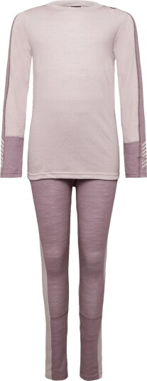 Helly Hansen Jr Lifa Merino Midweight Set Purple CLAY 140