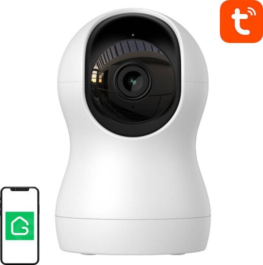 Gosund Wifi Overvåkningskamera IPC2 2k Oppløsning 360° Panorering Toveis Lyd Alexa/Google Assistant