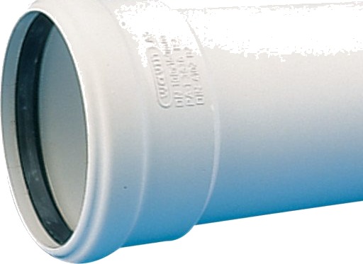 AVLØPSRØR 32MM PVC Plast Kloakk- og Avløpsrør 1M med Muffe