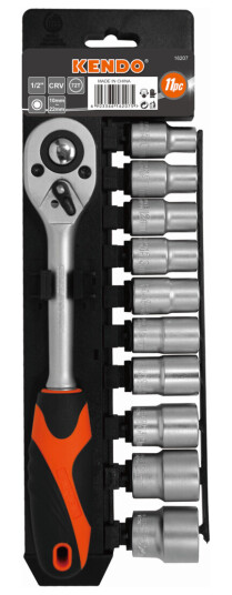 KENDO PIPENØKKELSETT 1/2" 11 DELER