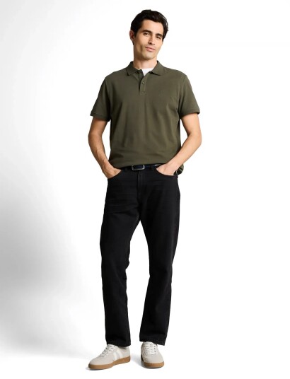 Tom Tailor Basic Polo With Contrast Khaki green M Tom Tailor Basic Polo With Contrast Khaki green M