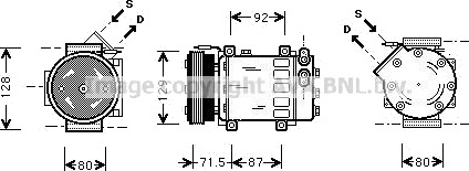 AC kompressor PRASCO RTAK281 AC kompressor PRASCO RTAK281